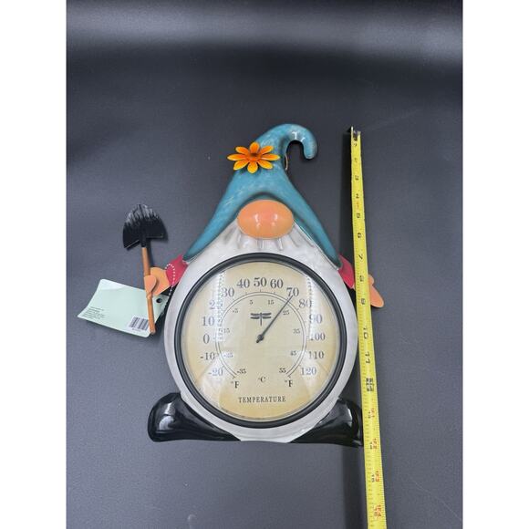Gnome Metal Thermometer 14.5” - Picture 2 of 3
